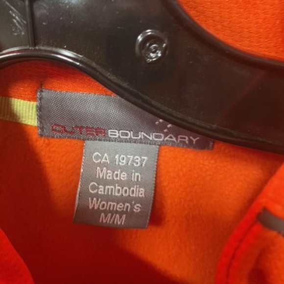 OUTER BOUNDARY Womens Full Zipped Fleece Jacket with Piping Size: M **NWT** - Picture 5 of 6